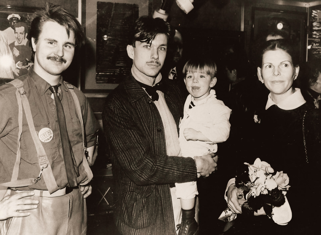 HRH Queen Silvia of Sweden opening Thomas Dellerts  art exhibit 1982